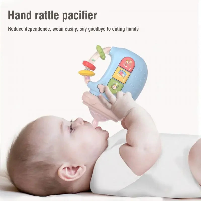 Musical Baby Bottle Rattle with Lights & Teething Pacifier