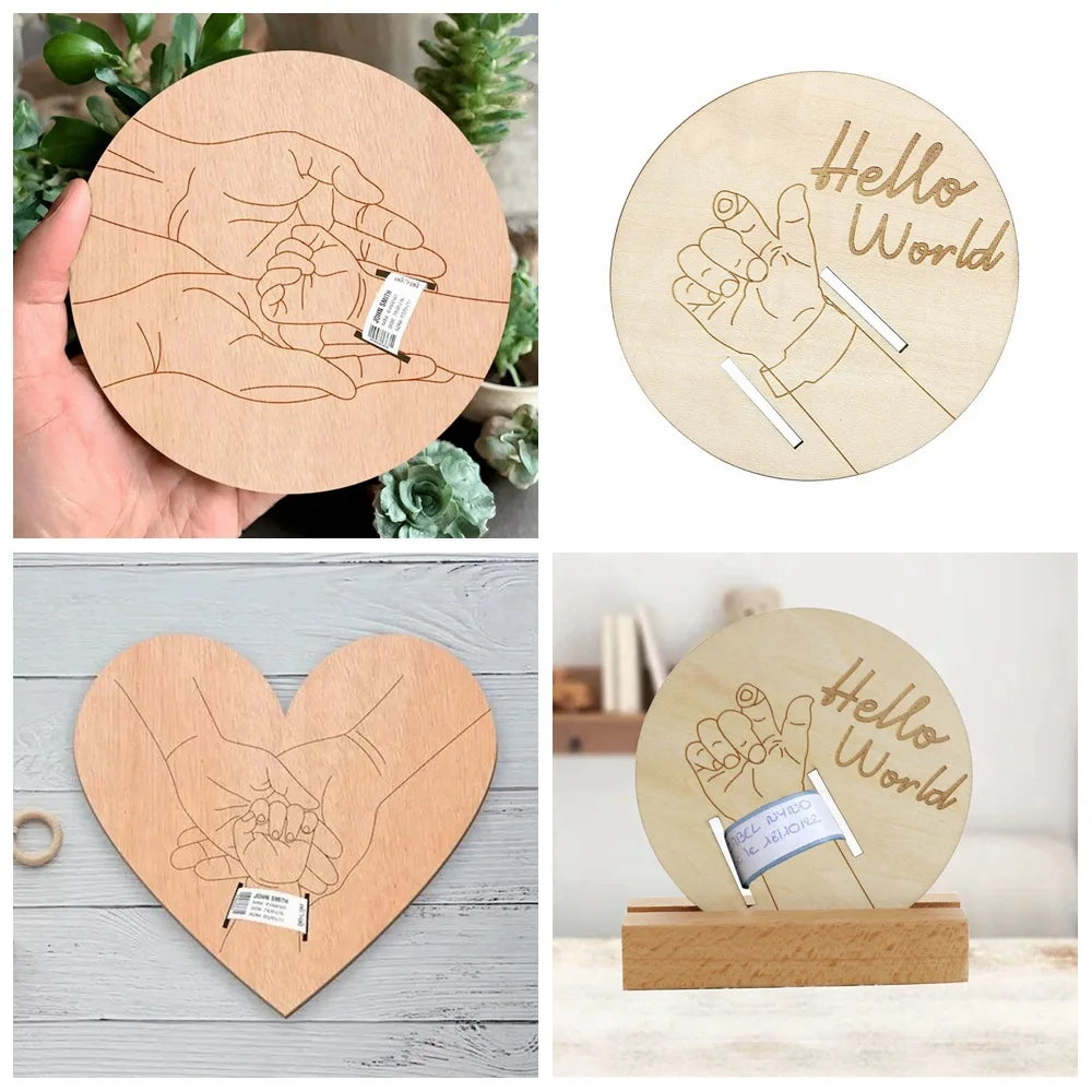 Personalised Newborn Keepsake Holder for Hospital Wristbands