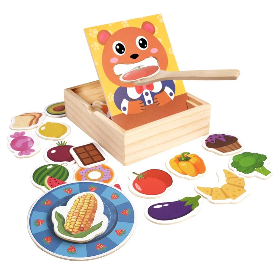 Teddy Bear Feeding Simulation Toy – Early Education & Fine Motor Skills