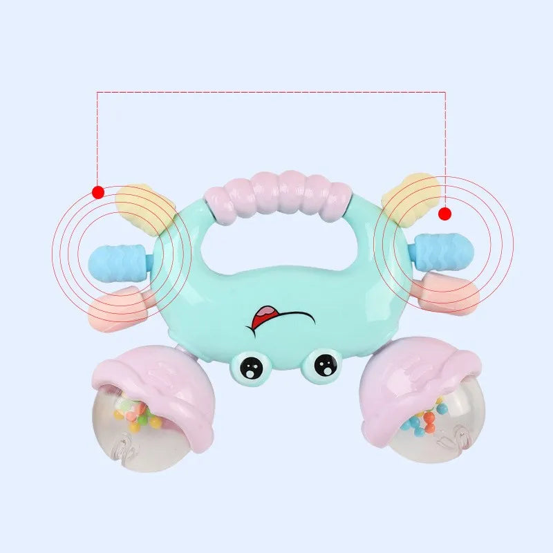 Baby Crab Rattle Toy – Early Development Teether for Newborns