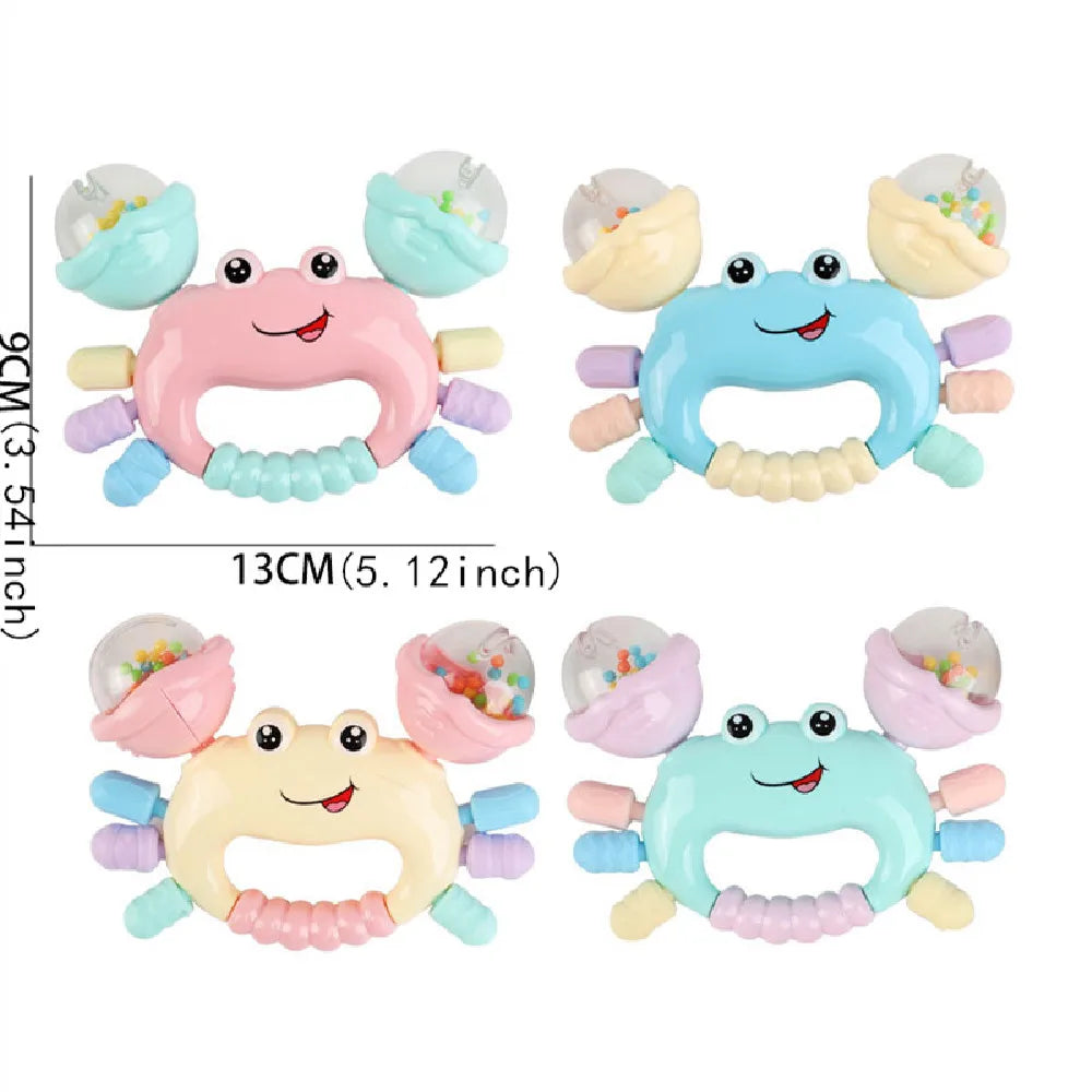 Baby Crab Rattle Toy – Early Development Teether for Newborns