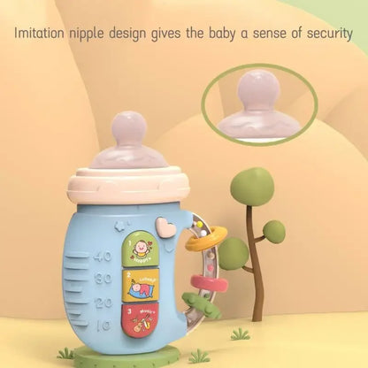 Musical Baby Bottle Rattle with Lights & Teething Pacifier