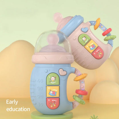 Musical Baby Bottle Rattle with Lights & Teething Pacifier