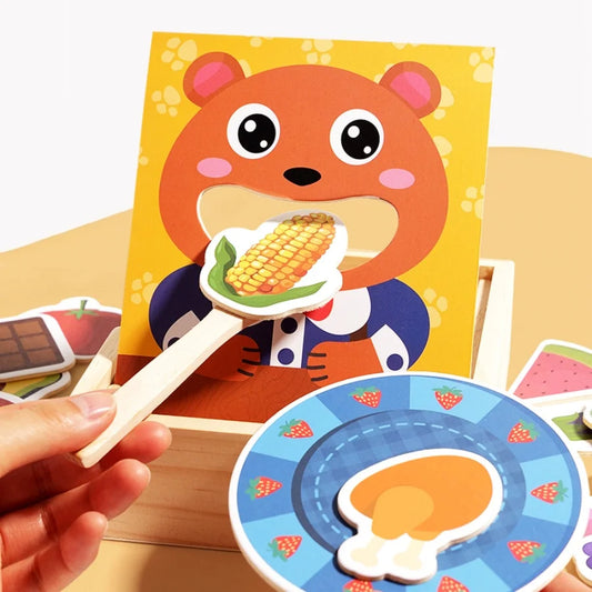 Teddy Bear Feeding Simulation Toy – Early Education & Fine Motor Skills