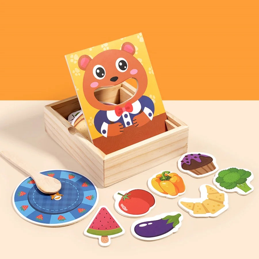 Teddy Bear Feeding Simulation Toy – Early Education & Fine Motor Skills