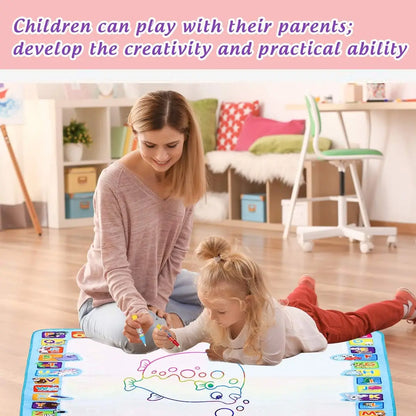 Magic Water Drawing Mat 100x80CM – Reusable Doodle & Colouring Toy